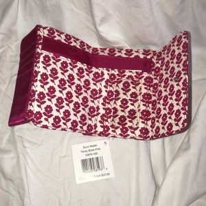 VERA BRADLEY Euro Wallet in TWIRLY BIRDS PINK